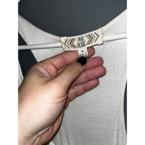 Pink Rose Sleeveless Boho Stretch Dress - Picture 3 of 3